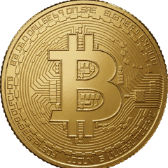 Goldene Bitcoin-M&uuml;nze f&uuml;r schnelle Krypto-Auszahlungen im Casina Casino