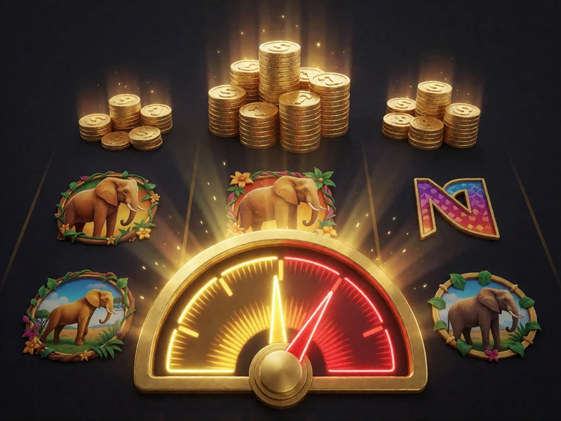 Progressiver Jackpot-Slot mit goldenem Jackpot-Meter und M&uuml;nzstapeln im Casina Casino