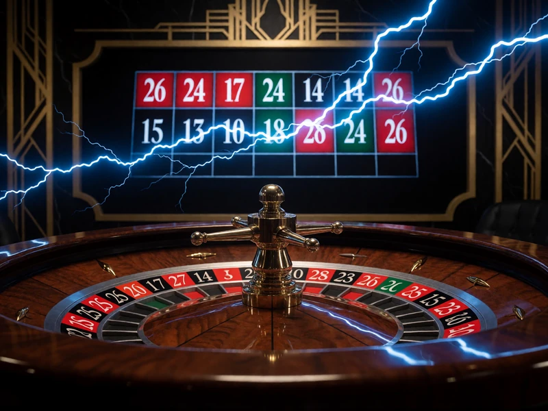 Lightning Roulette im Live Casino: Roulettekessel mit elektrischen Blitzen &uuml;ber Gl&uuml;ckszahlen